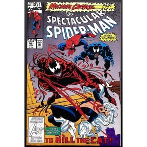 Spectacular Spider Man #201 Comic Book‎ Maximum Carnage Part 5 Venom Black Cat